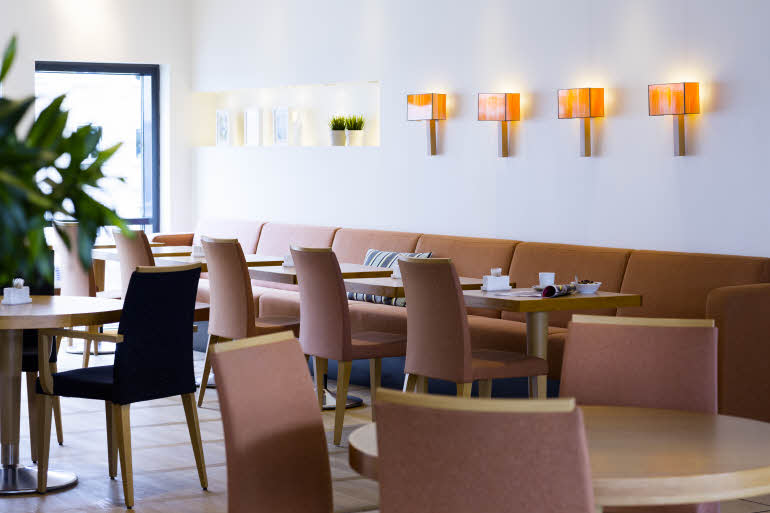 Restaurant tables chairs Scandic Aalborg City