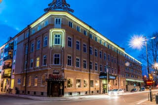Facade evening hotel Scandic CH Gavle
