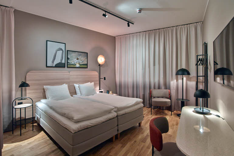 cabin twin huone scandic oceanhamnen hotelli helsingborg ruotsi
