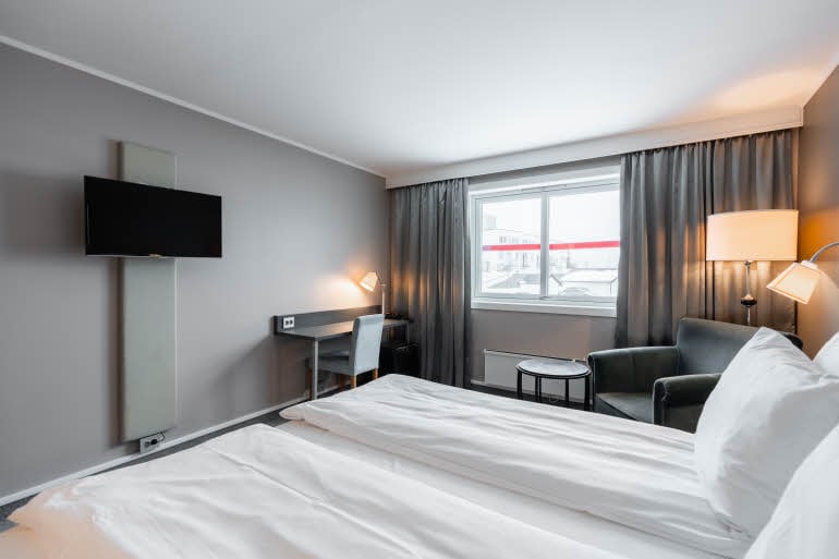 king superior huone Scandic Bryggen Honningsvåg Norja
