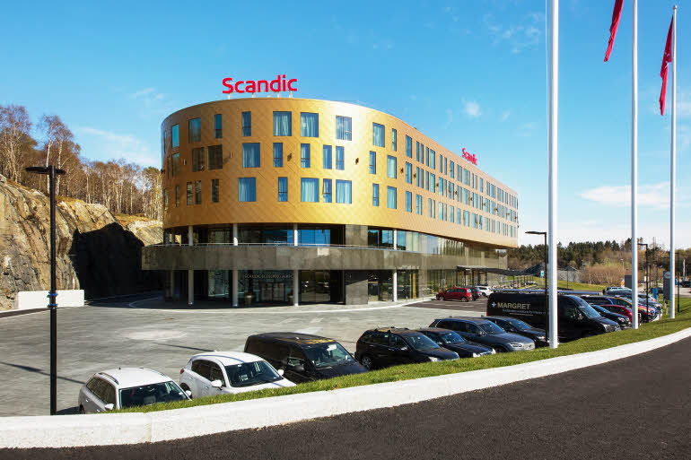 Facade hotel Scandic Flesland Airport Bergen