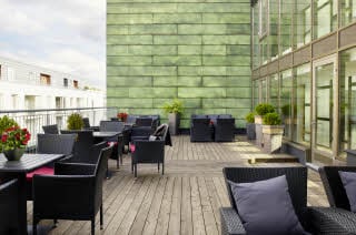 Exterior roof terrace hotel Scandic Solsiden Trondheim