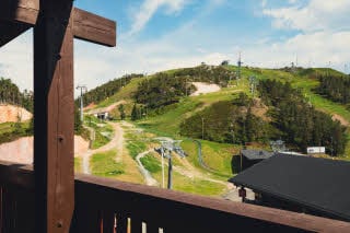 näkymä superior sauna huoneesta scandic rukahovi ruka kuusamo