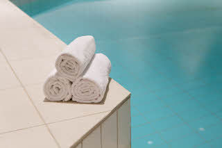 Pool with towels