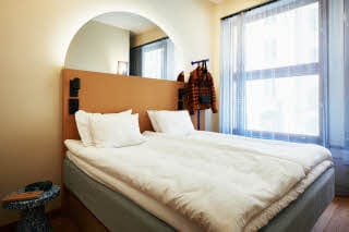 bed in double room at scandic go upplandsgatan in stockholm