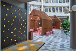 harbor lounge climbing wall scandic sodra kajen stockholm