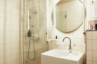 bathroom in double room at scandic go upplandsgatan in stockholm