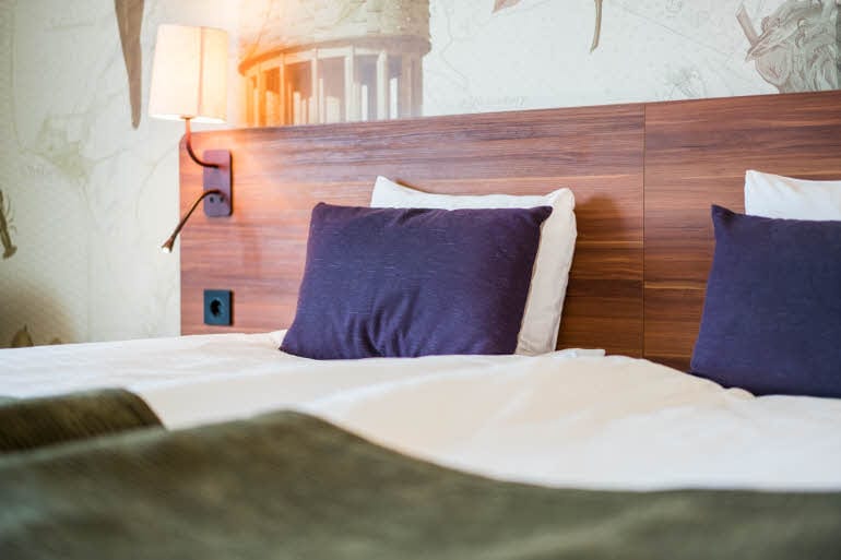 Bed in Standard room at Scandic Kungens Kurva in Stockholm