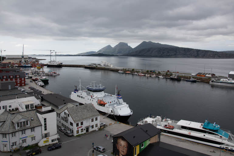 View over harbor, Scandic Syv Søstre Sandnessjøen