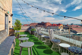 terrace at scandic rubinen in gothenburg sweden
