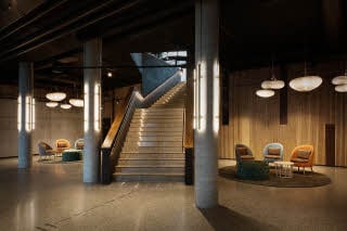 conference lobby of scandic voss in norway