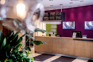 Reception and bar area of Scandic Aalborg City