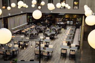 Breakfast restaurant at scandic solsiden in trondheim norway