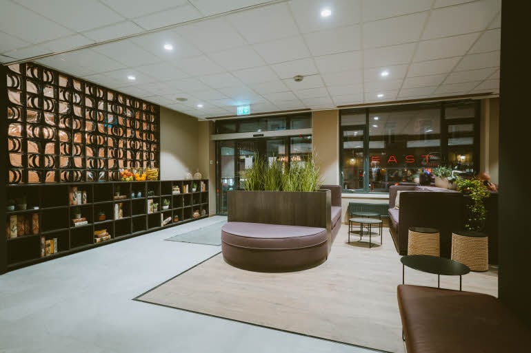 lobby of scandic grand tromso in norway