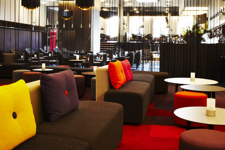 Scandic Aarhus City, foyer, lobby, sofa, relax area