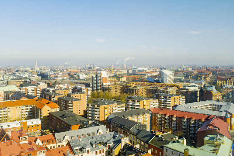 View from hotel Scandic Triangeln Malmo