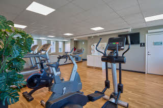 Gym machines at Scandic Strommen