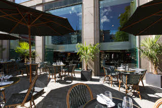 Outdoor seating Haymarket by Scandic