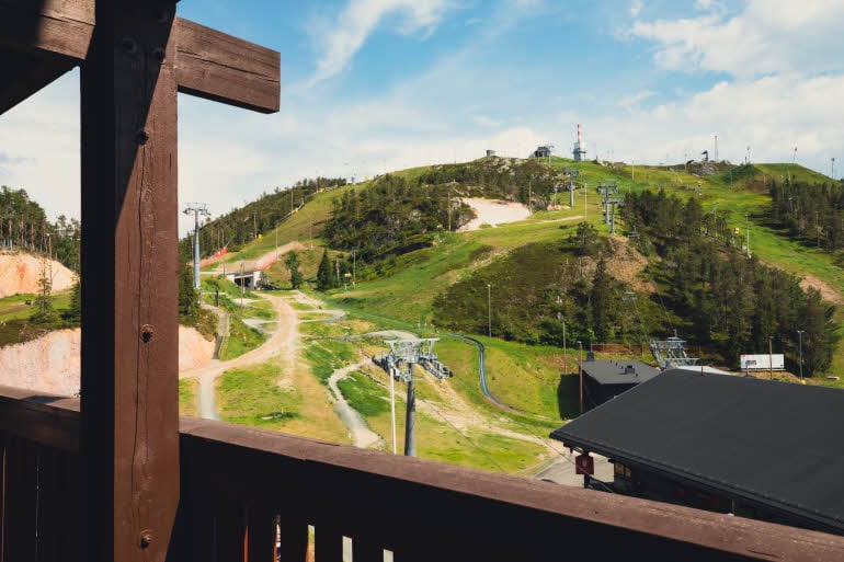 näkymä superior sauna huoneesta scandic rukahovi ruka kuusamo