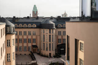 Näkymä sisäpihalle Scandic Grand Central Helsinki