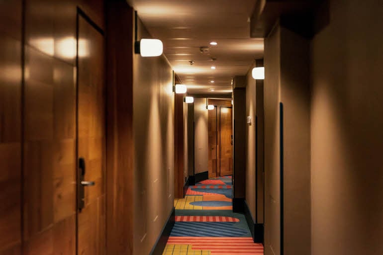 corridor at scandic go st eriksgatan in stockholm
