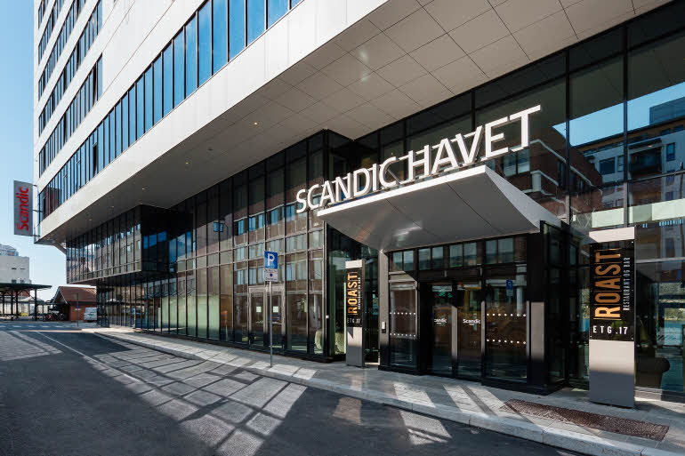 Entrance hotel Scandic Havet Norway