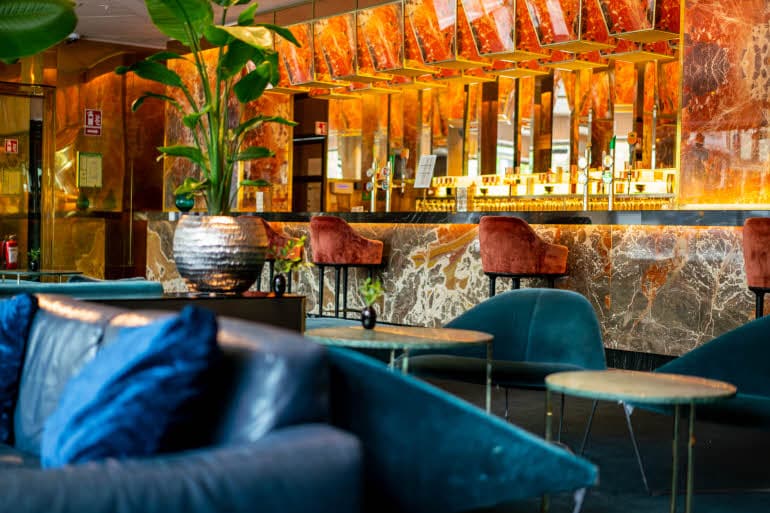 lobby bar at scandic anglais in stockholm