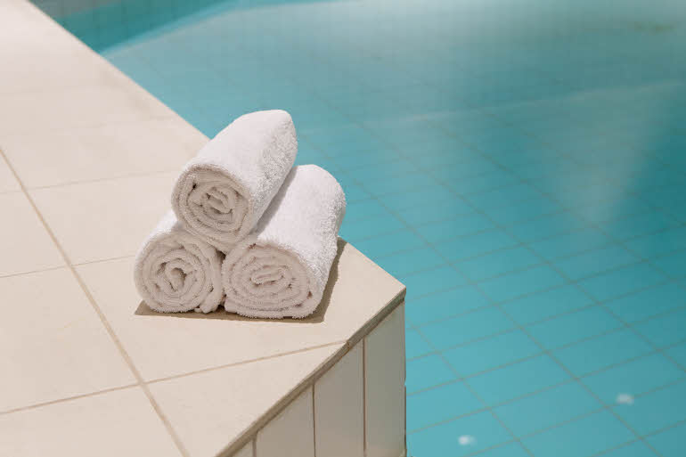 Pool with towels