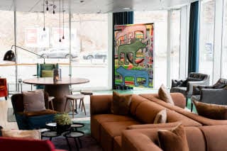 lobby at scandic vulkan in oslo