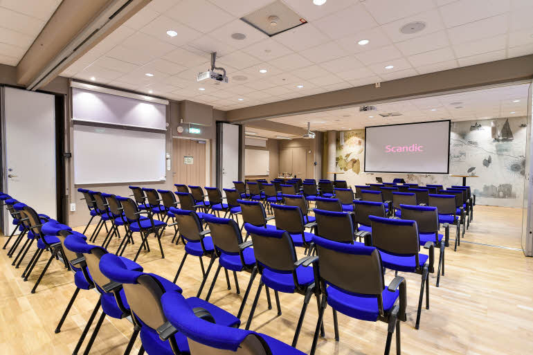 Conference room Sege theatre seating Scandic Segevang