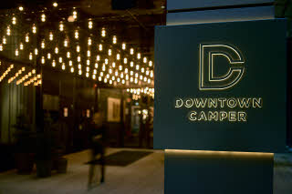 Entrance of Downtown Camper by Scandic in Stockholm