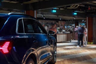 Event space roots with car at Downtown Camper by Scandic