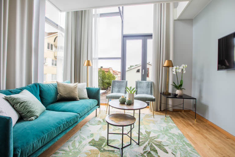 Suite sitting area view Scandic Stora Hotellet Nykoping