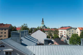 Näkymä ylimmän kerroksen huoneista, Scandic Oulu Station