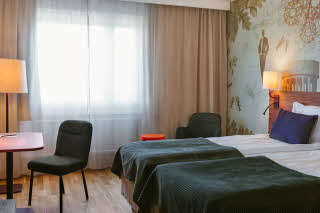 Beds in Standard room at Scandic Kungens Kurva in Stockholm