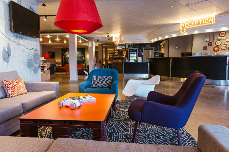 Lobby hotel Scandic Backadal Gothenburg