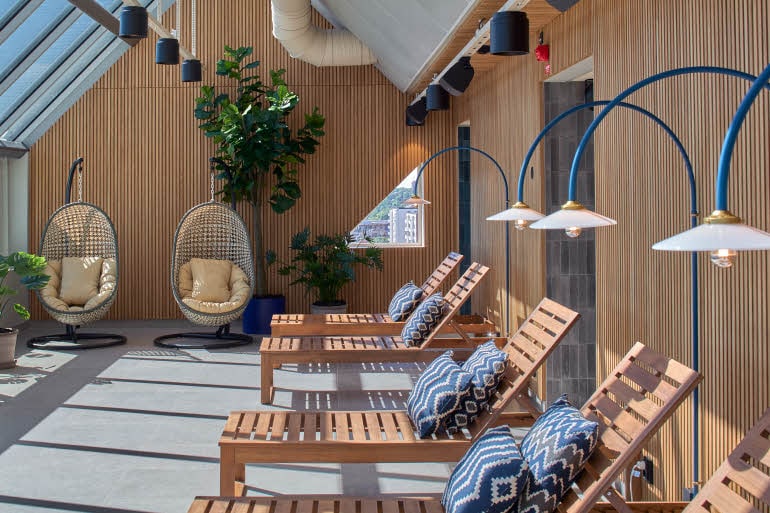 wellness area sunbeds scandic sodra kajen