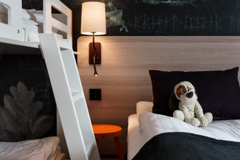Beds in Family room at Scandic Täby