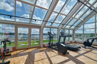 gym at scandic sodra kajen in stockholm