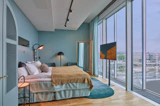 junior suite sisustus makuuhuone scandic göteborg central hotelli göteborg ruotsi