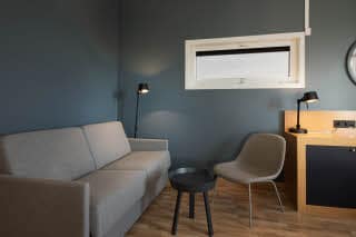 Superior room sofa at Scandic Solsiden in Trondheim Norway
