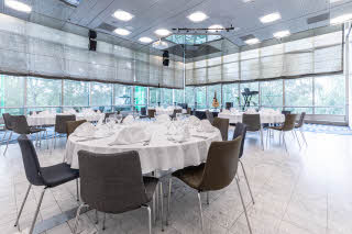 meeting room henrika banquet style at scandic rosendahl in tampere finland