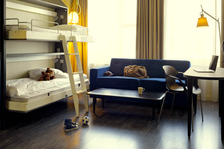 Family room, studio apartment