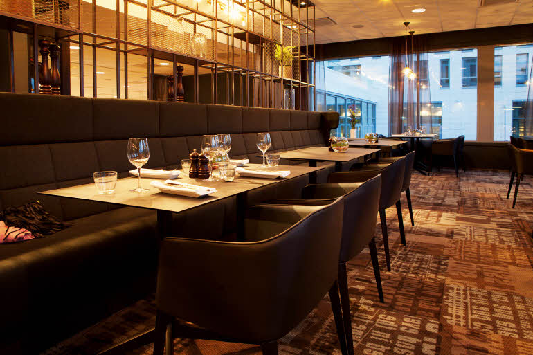 Restaurant tables hotel Scandic Kristiansand Bystranda