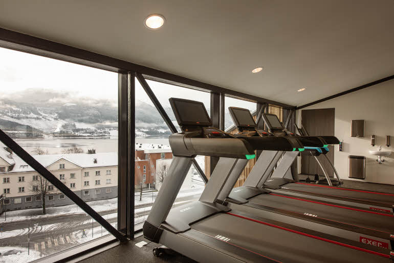 gym at scandic voss in norway