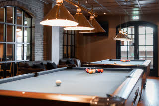 billiards in lobby at scandic hafjell in lillehammer