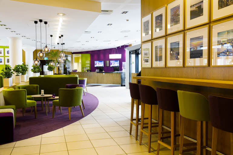 Lobby overview Scandic Aalborg City 