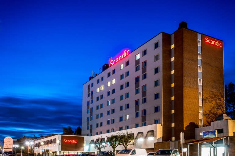 Facade hotel Scandic Kungens Kurva south Stockholm