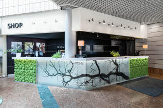 Vastaanotto Scandic Atrium -hotellissa Turussa
