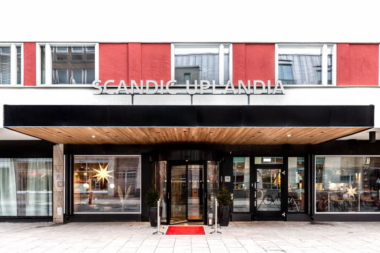 Entrance at Scandic Uplandia in Uppsala Sweden
